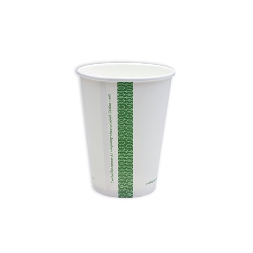 Vegware Hot Cup 12oz Single Wall White (Pack of 1000) LV-12 | vegware