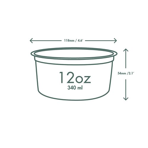 Versatile round eco deli container. One flat lid fits all sizes, for a great seal and easy stacking. Cold deli counter treats, healthy snacks, protein pots or fruit salads, or a delicious yoghurt dessert. Made from PLA, a renewable material made from plants. Clear for visibility. Award-winning quality by Vegware, made from plants. Commercially compostable where accepted.