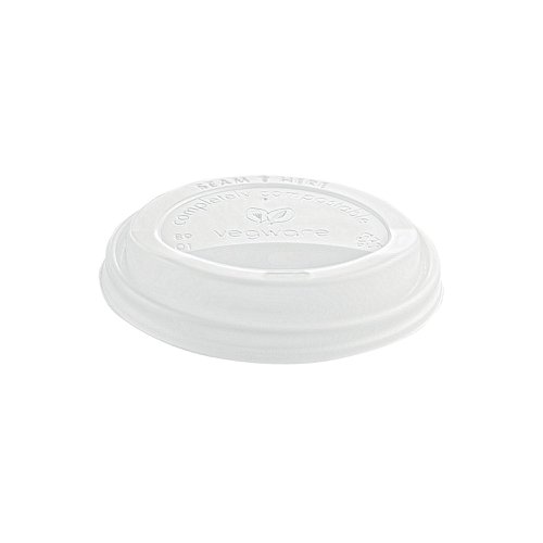 Vegware Hot Cup Lid 12oz 89-series White (Pack of 1000) VLID89S