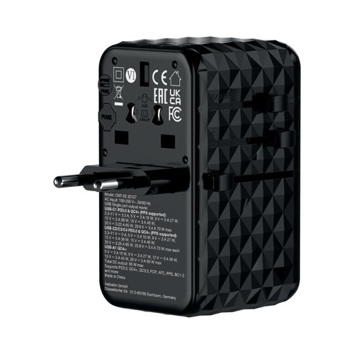 Verbatim Charge n Travel GaN III Universal Travel Adapter 85W 32127