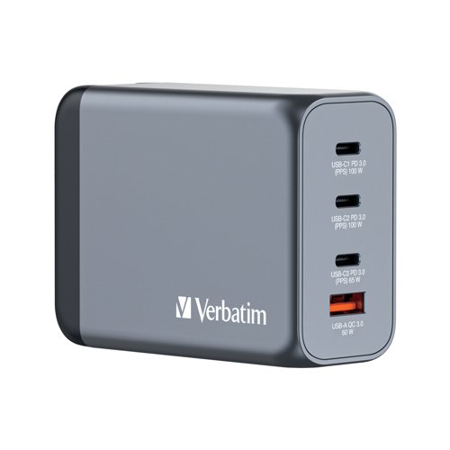 Verbatim GNC-200 GaN 200W 4 Port Charger 32204