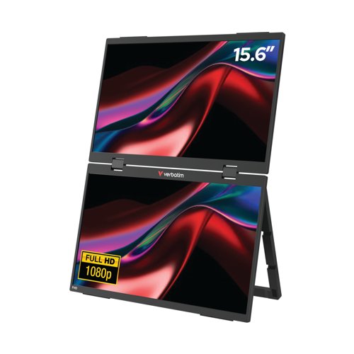 Verbatim Portable 15.6 Inch Dual Monitor Essentials Full HD 32403