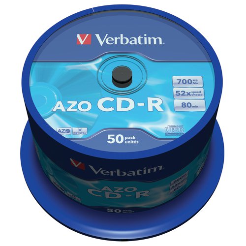 VM43343 | These CD-R discs are compatible with a wide range of devices, making them ideal for wide distribution of photos, music or other data.