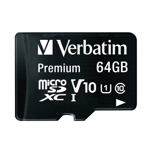 Verbatim Premium SDXC Micro Card 64GB with Adapter 44084