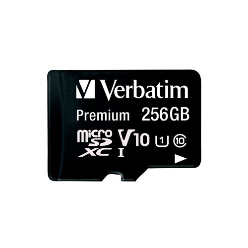 Verbatim Premium Micro SDXC Card with Adapter 256GB C10/U1 44087