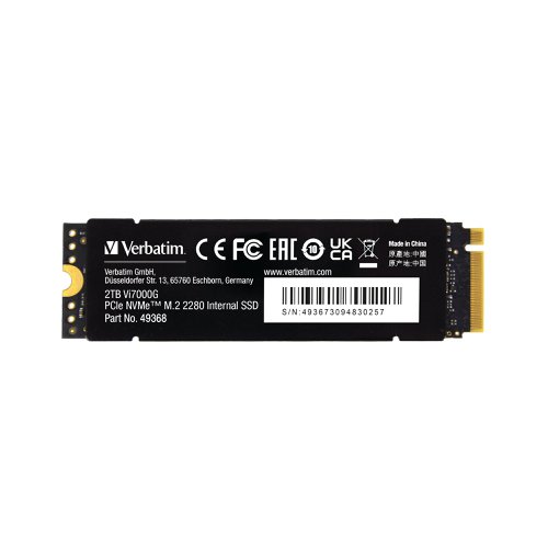 Verbatim Vi7000G M.2 PCIe NVMe Solid State Drive 2TB 49368