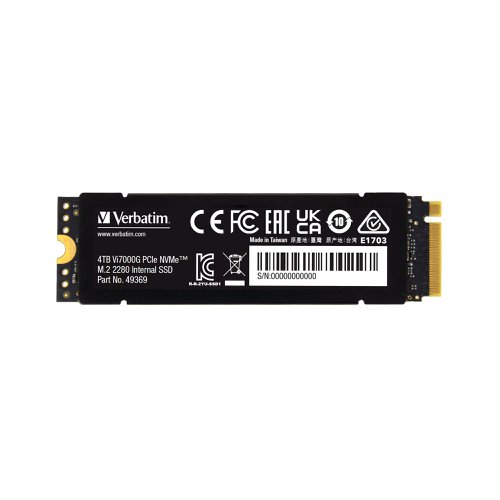 Verbatim Vi7000G M.2 PCIe NVMe Solid State Drive 4TB 49369 VM49369