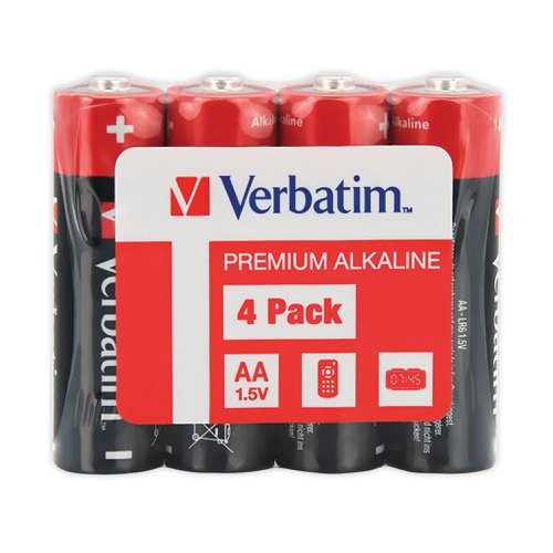 Verbatim AA Alkaline Batteries (4 Pack) 49501