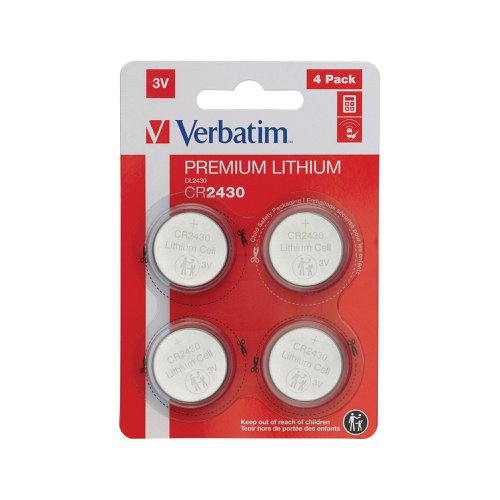 Verbatims range of lithium 3 volt coin cell batteries, power a whole host of small portable electronic devices, including calculators and key fobs. Child safety packaging incorporates a double blister to prevent accidental opening (can only be opened with scissors) and a warning on the positive terminal and the packaging.