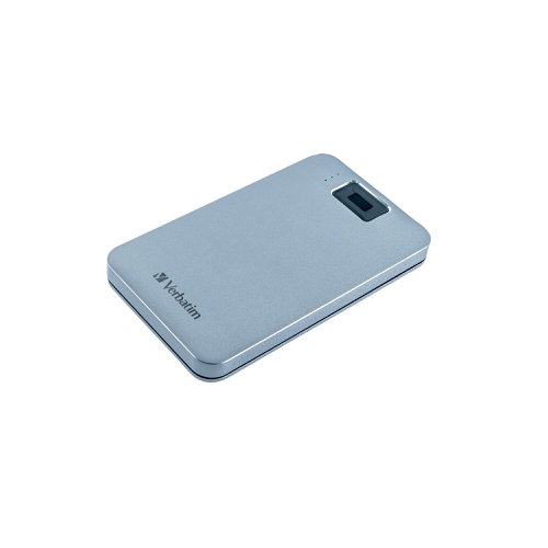 Verbatim Executive Fingerprint Secure Hard Drive USB 3.2 Gen 1 USB-C 1TB Grey 53652 | VM53652 | Verbatim