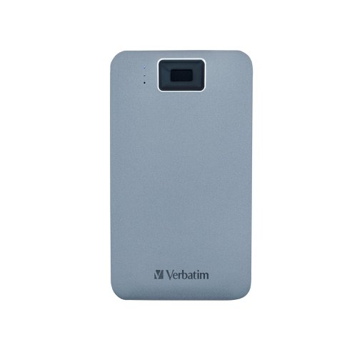 Verbatim Executive Fingerprint Secure Hard Drive USB 3.2 Gen 1 USB-C 1TB Grey 53652