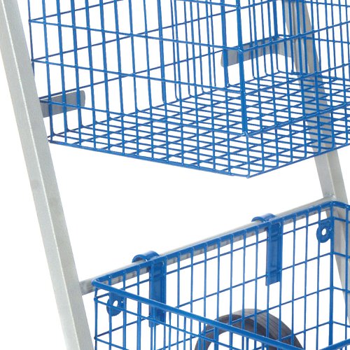 GoSecure Major Mail Trolley Removable Baskets Silver MT2SIL