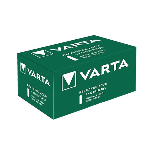 Varta Rechargeable Batteries AAA 800mAh (Pack of 10) 56703101111 | Varta