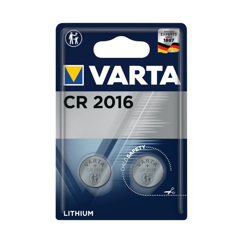 These Varta Lithium batteries provide a reliable power source to a wide range of small electronic devices. Ideal for scales and Smart systems such as home security and health devices with operation over a wide temperature range. These batteries have a guaranteed storage time of 10 years and are supplied in a blister pack of 2.