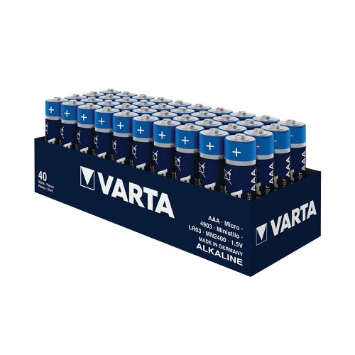 Varta Longlife Power is a powerful battery for power hungry devices. Suitable for battery operated toys, wireless mice and flashlights, etc., it offers powerful energy with a guaranteed storage time of 10 years. This battery pack contains forty batteries and provides clear communication of usage with pictograms on the pack.