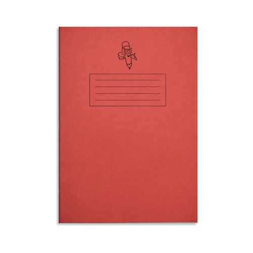 Morrells Handwriting Exercise Book Wide Line A4 Red Pack of 50 MHWLR-8