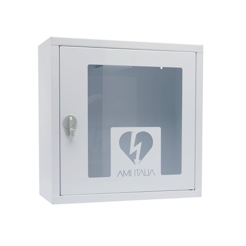 The Smarty Saver Indoor Lockable Cabinet easy accommodates the Smarty Saver Defibrillator and it's carry case, keeping everything neatly organised and readily available. Featuring a sleek design with non-sharp corners and a clear Perspex front for instant visibility of the AED. This purpose-built cabinet made from galvanised P02 carbon steel sheet will keep your life-saving device secure, ready to be used in an emergency.