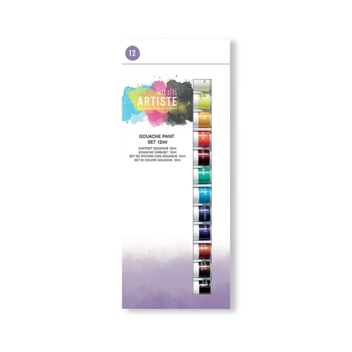 Artiste Gouache Paint Set 12ml Assorted (Pack of 12) DOA 551008