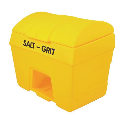 Salt Grit Bin With Hopper Feed 200 Litre Yellow 317060