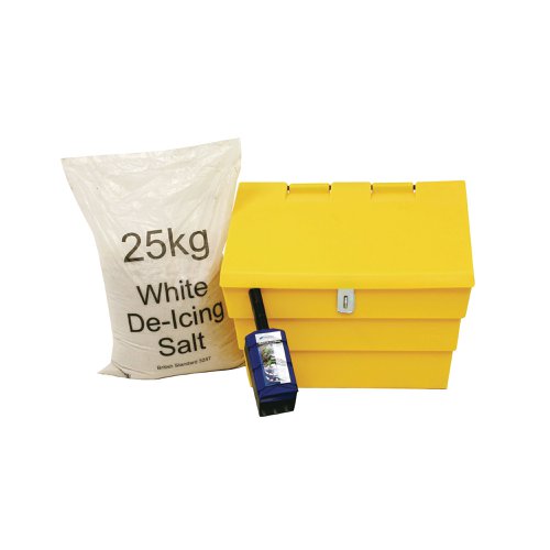 50 Litre Lockable Grit Bin and 25kg Salt Kit 389116 | WE35441 | HC Slingsby PLC