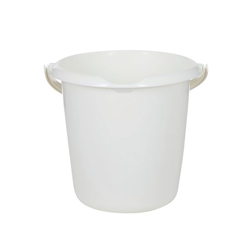 Whitefurze Plastic Bucket 10 Litres Cream H07088