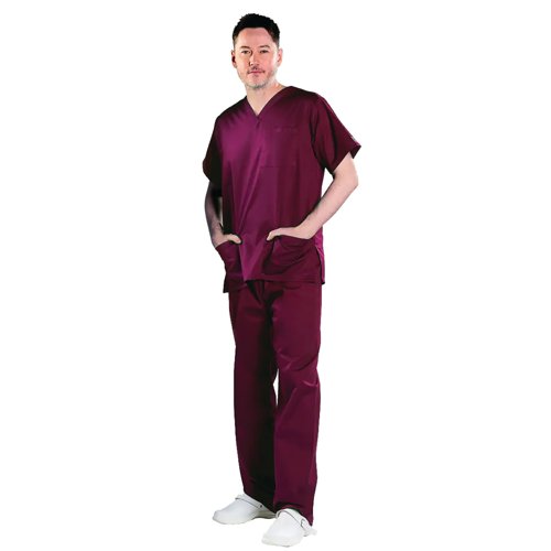 Unisex Smart Scrub Trouser Maroon XS 434TR/MARO/XS
