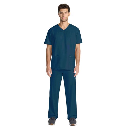 Cherokee Originals V-Neck Scrub Top Carib Blue L CKE00014A/CARI/L