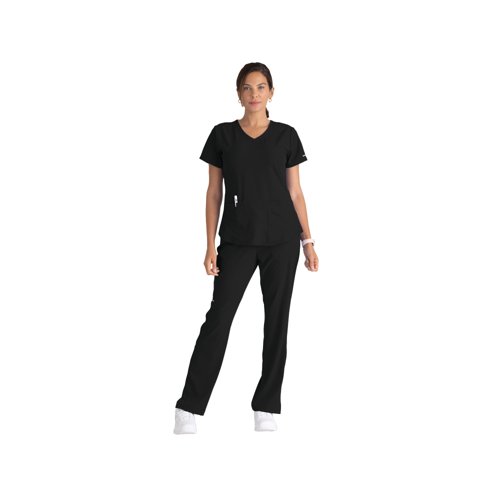 Skechers SK101 Breeze Female Scrub Top Black Size M SK101/BLAC/M