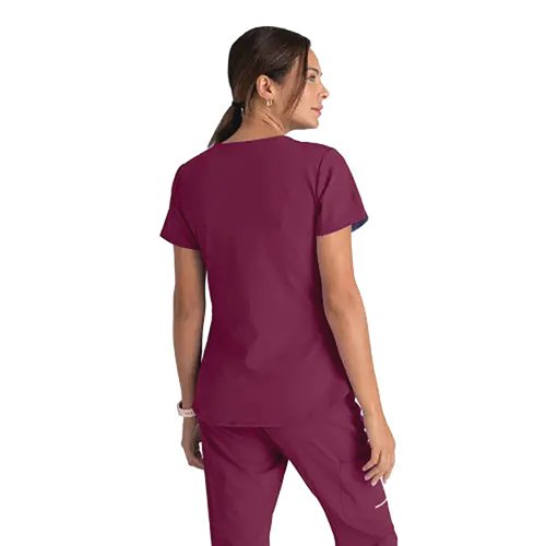Skechers Breeze Women's Scrub Top Wine 5XL SK101/WINE/5XL