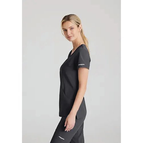 Skechers Womens V-Neck Scrub Top Pewter XL SK102/PEWT/XL