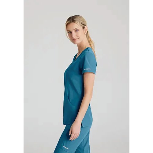 Skechers Womens V-Neck Scrub Top Bahama Blue XL SK102/BAHA/XL