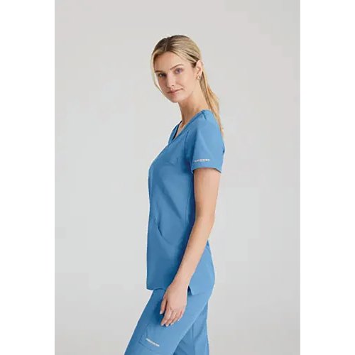 Skechers Womens V-Neck Scrub Top Ceil Blue XS SK102/CEIL/XS
