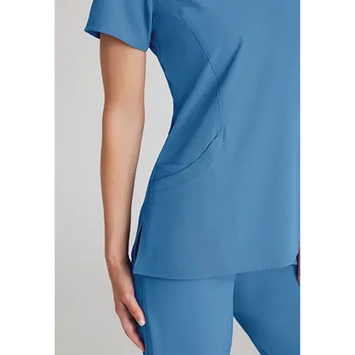 Skechers Womens V-Neck Scrub Top Ceil Blue S SK102/CEIL/S