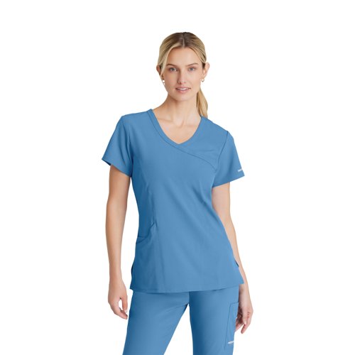Skechers Female V Neck Scrub Top Ceil Blue L SK102/Ceil Blue/L