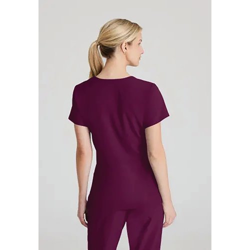 Skechers Womens V-Neck Scrub Top Wine L SK102/WINE/L