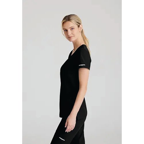 Skechers Womens V-Neck Scrub Top Black 4XL SK102/BLAC/4XL