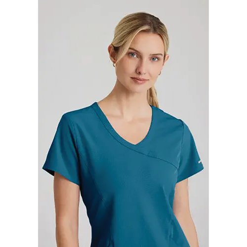 Skechers Womens V-Neck Scrub Top Bahama Blue 4XL SK102/BAHA/4XL