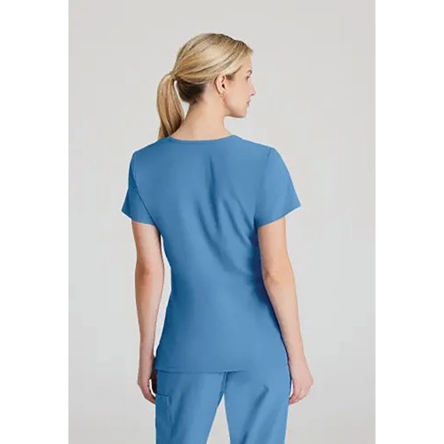 Skechers Womens V-Neck Scrub Top Ceil Blue 2XL SK102/CEIL/2XL