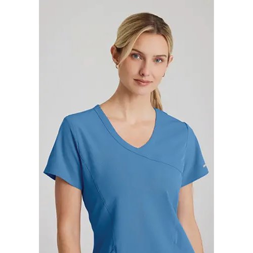 Skechers Womens V-Neck Scrub Top Ceil Blue 4XL SK102/CEIL/4XL