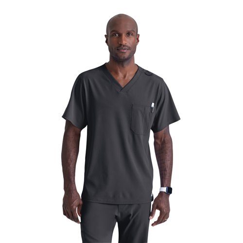 Skechers Unisex V Neck Scrub Top Pewter XS SK0112/PEWT/XS