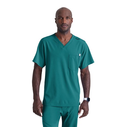 Skechers Unisex V Neck Scrub Top Teal Blue XS SK0112/TEAL/XS