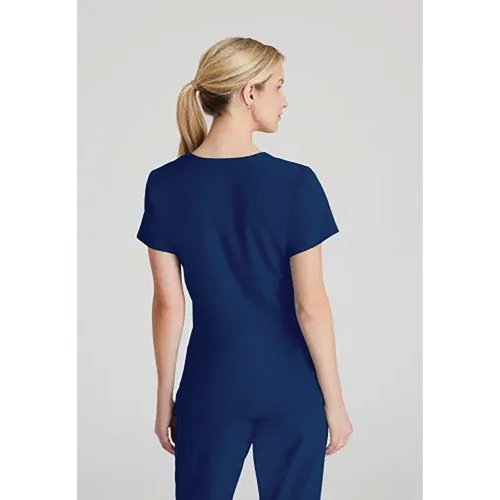 WIS12749 | The SK102 Female Reliance V neck scrub top is a modern design great for stylish healthcare staff. With 7 recycled bottles in every top.