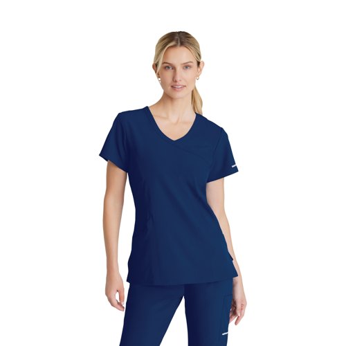 Skechers Female V Neck Scrub Top Navy 4XL SK102/NAVY/4XL
