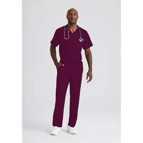 WIS12980 | The Structure Unisex scrub trousers from Skechers (by Barco) are a straight leg, elasticated waist trouser incorporating many modern fabric features such as a spandex 4 way stretch, soil release and moisture wicking - a contemporary fabric technology which pulls moisture away from the skin, providing dryness and comfort for your whole shift. These scrub trousers are made using recycled materials and every pair has saved 7 plastic bottles from landfill.