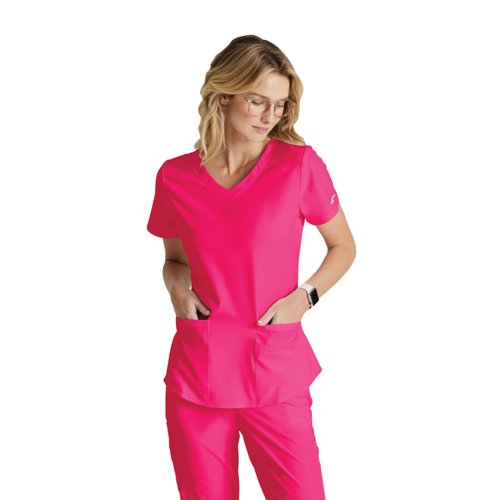 Skechers SK101 Breeze Female Scrub Top Vibrance Pink Size 2XL SK101/VIPK/2XL