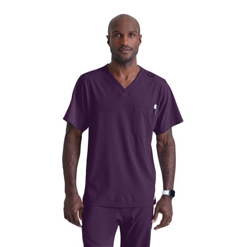 Skechers Unisex V Neck Scrub Top Eggplant 5XL SK0112/EGGP/5XL