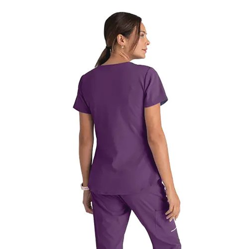 Skechers Breeze Women's Scrub Top Eggplant XXS SK101/EGGP/XXS