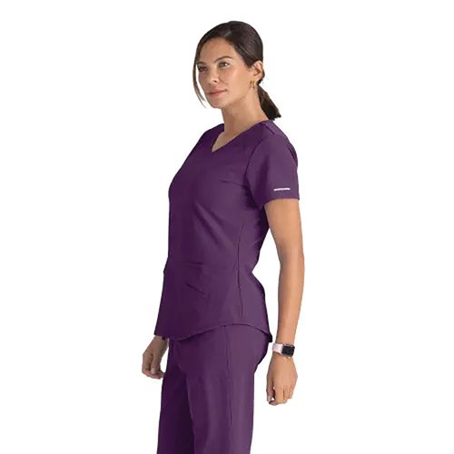 Skechers Breeze Women's Scrub Top Eggplant XL SK101/EGGP/XL