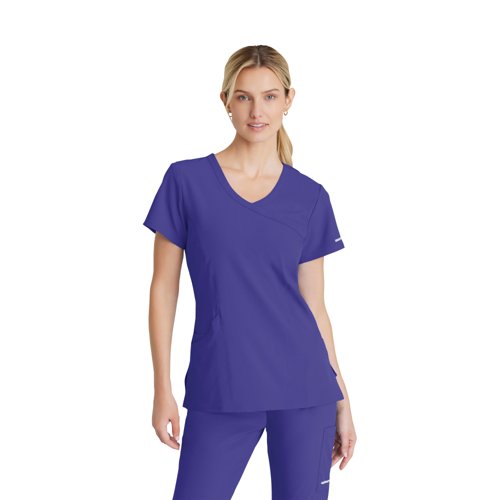 Skechers Female V Neck Scrub Top Grape XS SK102/GRAP/XS
