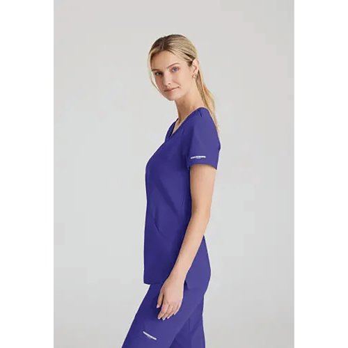 Skechers Womens V-Neck Scrub Top Grape S SK102/GRAP/S